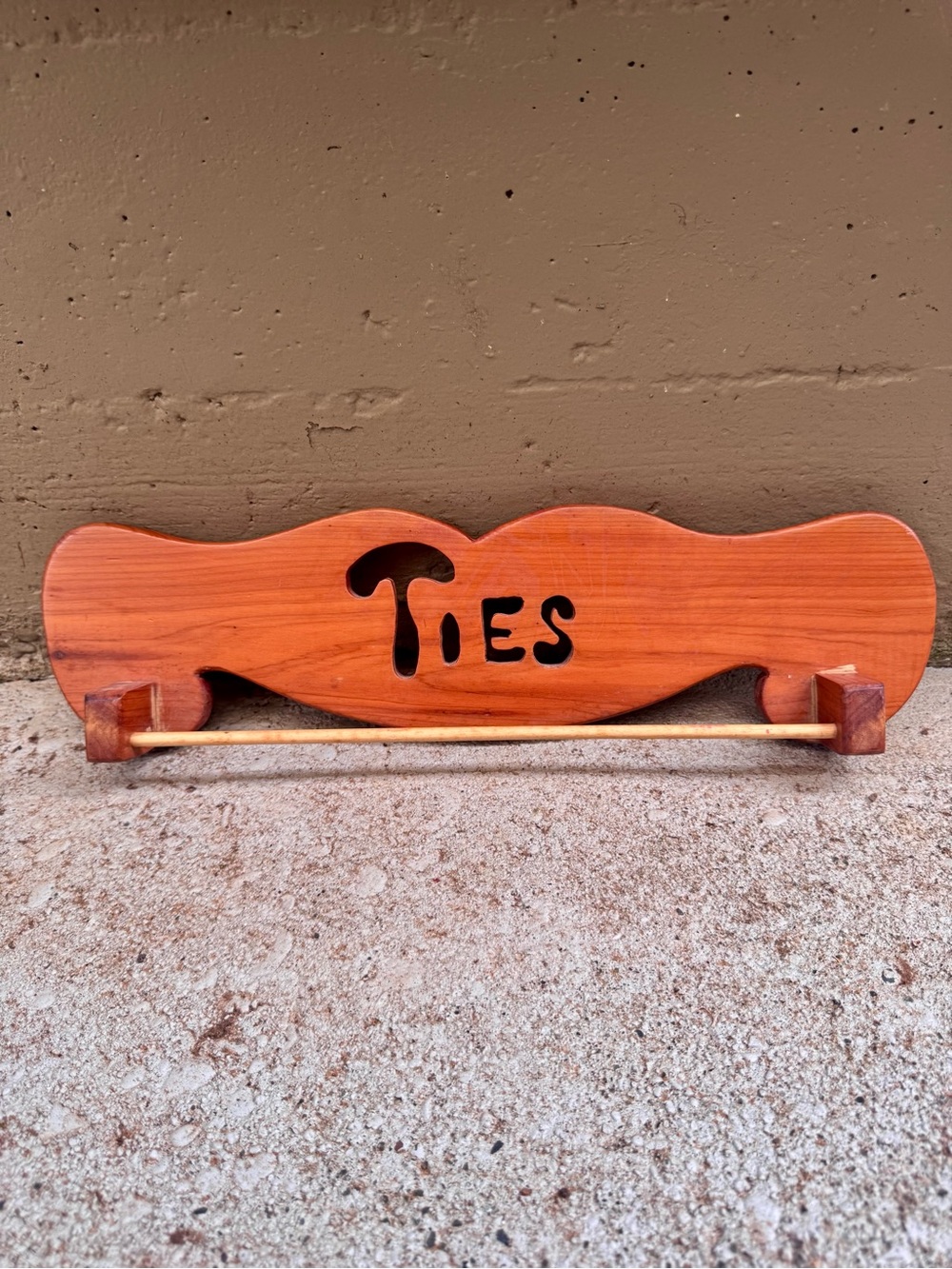 Vintage Wood Ties Wall Rack
